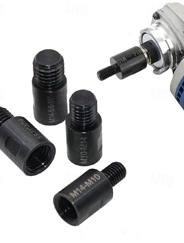  4-teiliges Lochsägen-Dornadapter-Set, M10 auf M14 &5/8"-11 Gewindeadapter für Winkelschleifer, Gewindeadapter für Diamantkernbohrer und Lochsägen