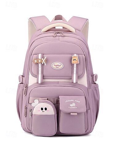  Mochila infantil de gran capacidad, varios colores, resistente al agua, de poliéster, con correa para equipaje, con múltiples compartimentos, ideal para la vuelta al cole, viajes y primaria. &escuela