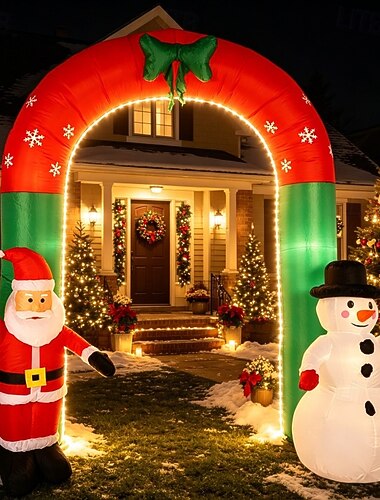  arco gonfiabile Babbo Natale pupazzo di neve decorazioni natalizie per esterni decorazioni per la casa negozio & giardino