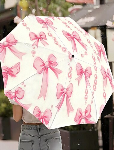  Składany parasol podróżny z nadrukiem motyli, przenośny, automatycznie otwierany i zamykany parasol przeciwsłoneczny, kompaktowa, wiatroszczelna konstrukcja, wodoodporny parasol z ochroną UV dla