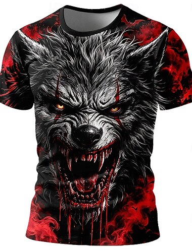  Halloween Herren Schädel Zombies Knochen T Shirt Kurzarm T-Shirt 3D-Druck Rundhalsausschnitt Hemd Gotisch Straße Dunkle Party Rote Ganzjahres Bekleidung S M L XL XXL XXXL