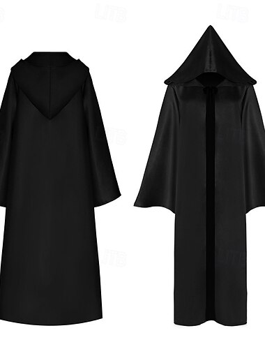  Retro Vintage Medieval Renascentista Capa Bruxa Feiticeiro Ranger Fantasia Unisexo Fantasia Dia Das Bruxas Carnaval feira renascentista LARP Crianças Capa
