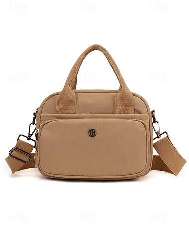  Borsa a tracolla da donna in poliestere resistente all'acqua, borsa capiente con scomparti multipli e tracolla regolabile e removibile, borsa a spalla leggera per viaggi, lavoro e shopping.
