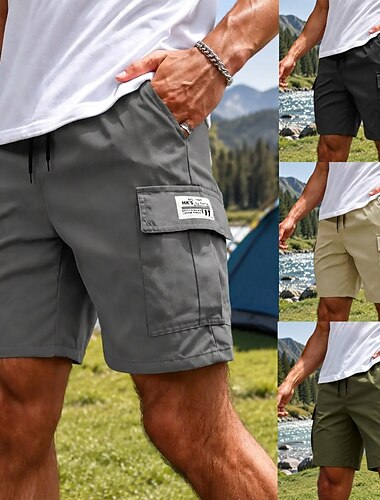  Miesten Ulkoilu shortsit Lasten shortsit Vaellusshortsit Cambat shortsit Kesä Kevät Syksy Ulko- Normaali Vedenkestävä Nopea kuivuminen Kevyt Hengittävä Shortsit Nyöri Tasku Tumman harmaa Khaki