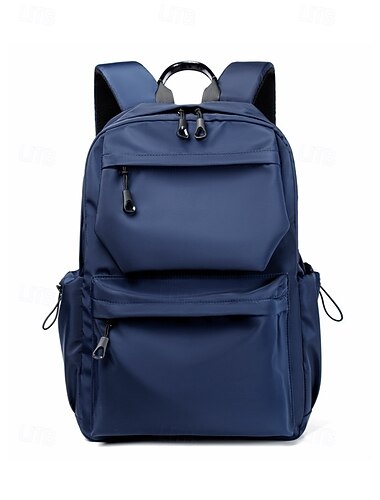  Schoolrugzak voor tieners, veelkleurige, lichtgewicht, waterbestendige polyester boekentas, grote laptoprugzak met meerdere vakken en bagageband voor middelbare school, universiteit en campus & reis