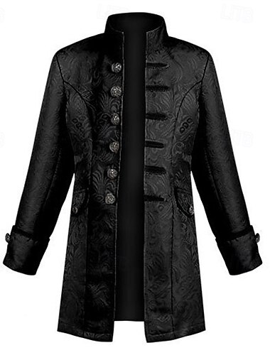 Retrò Vintage Medievale Rinascimento Abbigliamento esterno Lunghe Principe Vampiro Jacquard Costume Ragazzi Fantasia Reale Halloween Carnevale Mascherata Fiera Rinascimentale LARP Bambini Cappotto