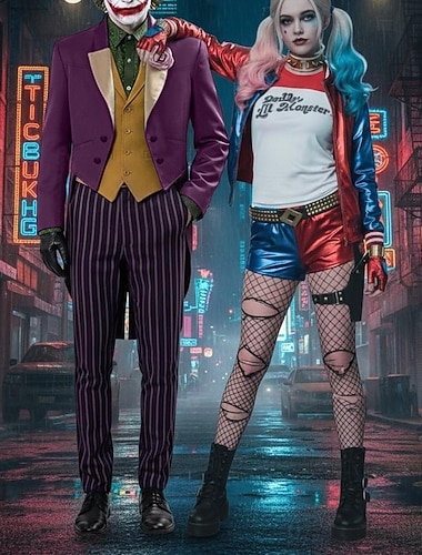  ジョーカー コスプレ衣装 セット ハロウィングループカップルコスチューム セクシーコスチューム for カップル用 子供用 成人 ハロウィーン こどもの日