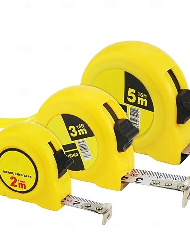  Metrisches Stahlmaßband, einziehbares Maßband 2 m, 3 m, 5 m, 7,5 m, 10 m, Metallmaßband für Bau-, Schreiner-, Holzbearbeitungs-, Heimwerker- und Renovierungsprojekte