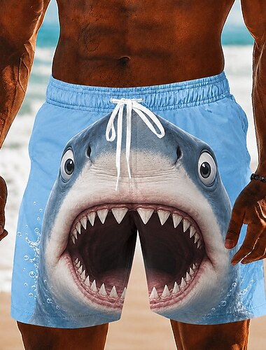  Homme Animal Requin Maillots de bain Maillots de bain shorts de bain Shorts de Surf Taille Moyenne Drôle Quotidien Extérieur Poches Latérales doublure en maille Taille élastique avec cordon de serrage