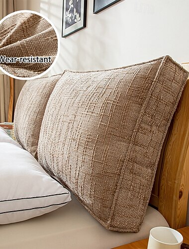  Kopfteilkissen mit Sonnenblumenkernmuster, prall gefüllt mit PP-Baumwolle, ergonomisches Lesekissen mit abnehmbarem, waschbarem Reißverschlussbezug für Bett und Sofa