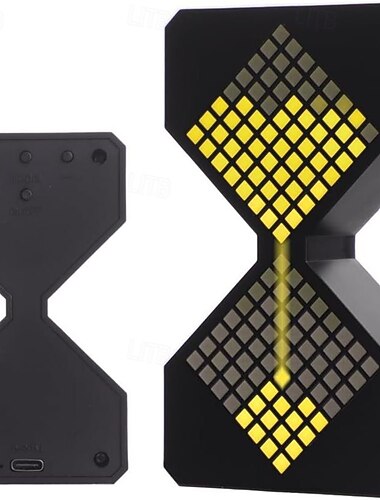  Reloj de arena 3D recargable por USB con luz nocturna, temporizador de cuenta regresiva LED visual con pantalla digital, reloj de arena electrónico ajustable para niños y adultos, decoración de