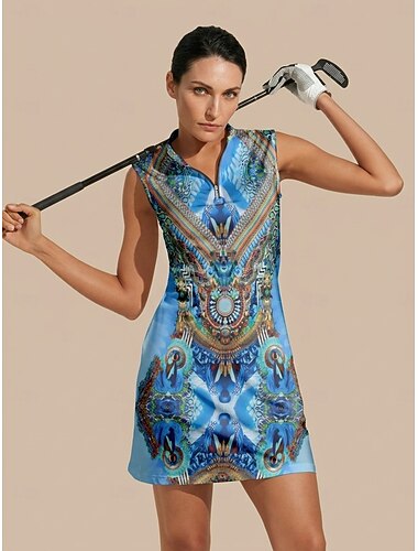  Mujer vestido de golf Azul cielo Sin Mangas Ropa de golf para damas Ropa Trajes Ropa Ropa