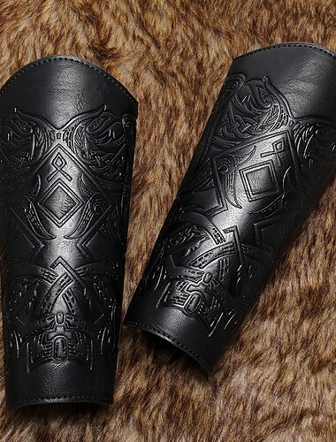  Middeleeuws Renaissance Arm bewakers Bracers Vikingen Keltische ridder Ranger Kostuum Voor heren Keltisch Viking Halloween Carnaval Renaissance beurs LARP Volwassenen bracers Arm bewakers
