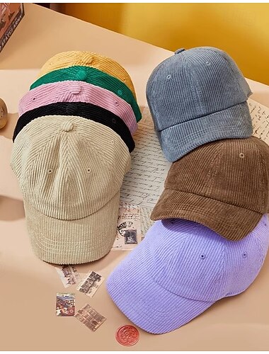  Dam Unisex Hatt Basebollkeps Manchesterhatt Bärbar Solskydd Dagligen Ren färg