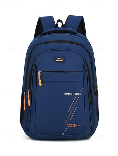  Mochila esportiva leve para estudantes, várias cores, grande capacidade, vários compartimentos, mochila escolar de poliéster para meninos e meninas, ensino fundamental, médio, faculdade e viagens.