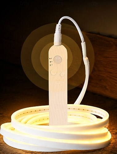  Bewegungsmelder-LED-Streifen, 5V USB-Sensor, batteriebetrieben, wasserdicht, warmweißes LED-Licht mit automatischer Abschaltfunktion für Kleiderschrank, Küche, Treppe