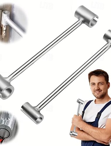  Conjunto de 2 ferramentas para ajuste de dobradiças de portas, chave de ajuste de folga, ferramenta de reparo de dobradiças de portas, design ergonômico, chave de reparo ajustável adequada para várias