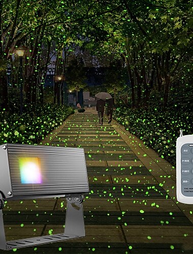  מקרן תאורת חוץ גחלילית 30 וואט, עמיד למים בתקן IP67 עם שלט רחוק, מכסה 50-200 מ"ר, מארז אלומיניום יצוק עמיד למסיבות חג, חתונות, גינה &עיצוב הבית