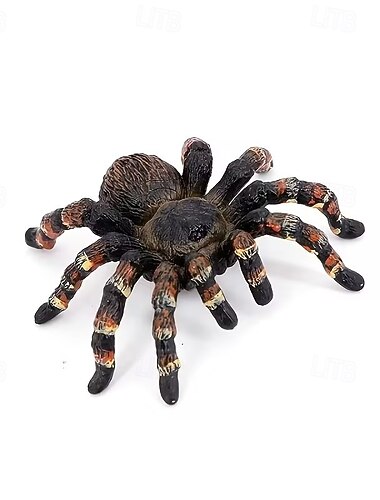  Araignée factice factice pour Halloween, décoration réaliste de tarentule, modèle d'araignée en plastique, araignée terrifiante et réaliste, accessoire pour farce d'Halloween, décoration pour maison hantée sur le porche