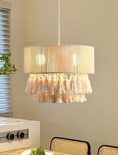  40 cm Design De Lanterna Luzes Pingente corda de cânhamo Vintage 110-120V 220-240V