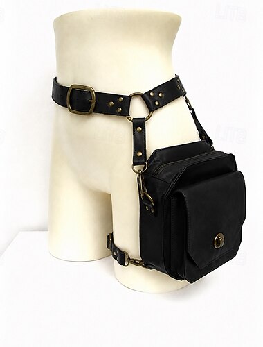  Punk y gótico Medieval Steampunk bolsa Doctor de plaga Color sólido Disfraz Hombre Mujer Carnaval Mascarada Vuelta al cole Fiesta Ocasión especial Adulto Maleta