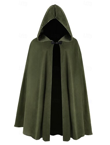  Retro Vintage Medieval Renascentista manto com capuz Bruxa Feiticeiro Fada Ranger Fantasia Unisexo Fantasia Dia Das Bruxas Carnaval feira renascentista LARP Crianças Capa