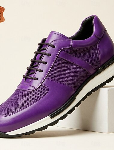  Hochwertige Herren-Sneaker aus echtem Leder im Oxford-Stil, elegante Schnürschuhe für Business-Casual-Look, ideal für Büro, Reisen, gehobene Freizeitkleidung, Autofahren und den Alltag.