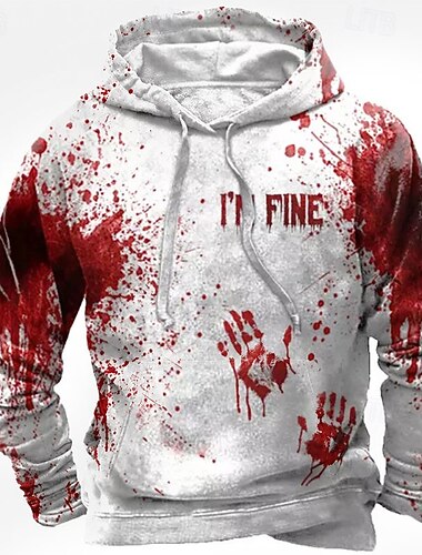  Per uomo Stampe Grafiche Felpa con Cappuccio Felpe con cappuccio Felpa Streetwear Designer Casual Grande e Alto Manica Lunga Con Cappuccio Quotidiano Sportivo 1 2 3 Rosso Stampato Primavera & Autunno