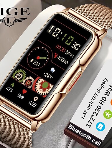  Lige universele smartwatch - multifunctioneel waterdicht horloge met stappenteller, bloeddruk- en zuurstofmeter, diverse trainingsmodi, herinnering voor langdurig zitten en scherm inschakelen door de