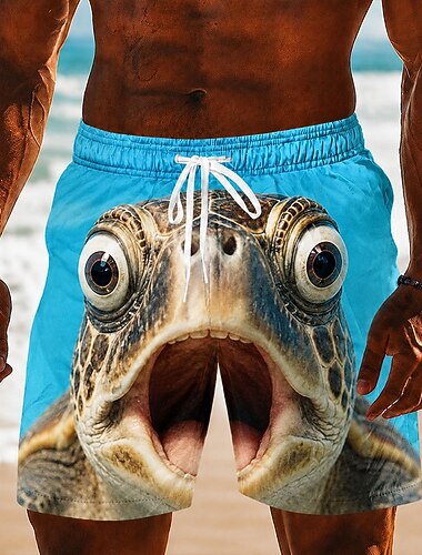  Homme Animal Poisson Maillots de bain Maillots de bain shorts de bain Shorts de Surf Taille Moyenne Drôle Quotidien Extérieur Poches Latérales doublure en maille Taille élastique avec cordon de