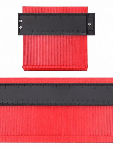  2 Stück Konturenlehren-Duplikator (5 Zoll + 10 Zoll) – Profillehre, Formlehre, Konturenkopierer aus Kunststoff, magisches Messwerkzeug für die Holzbearbeitung