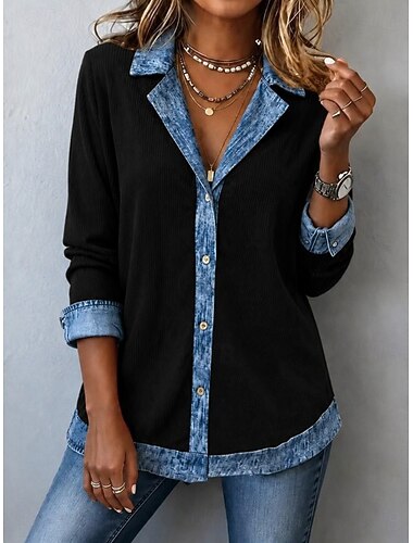  Per donna Blazer Giacca Casual Antivento Caldo Jacquard Vintage Moda Quotidiano Casual Casuale Regolare Bavero a lancia Vestibilità regolare Manica Lunga Capispalla Bianco Nero Rosso Primavera Autunno
