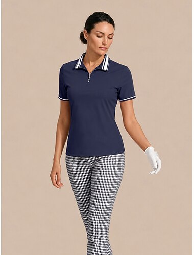  Per donna Polo da golf Blu marino Rosso rosa Manica Corta Maglietta Abbigliamento da golf da donna Abbigliamento Abiti Abbigliamento