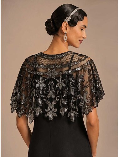  Dames Poncho Sjaal Feest Klassiek Vintage Retro 1 PC