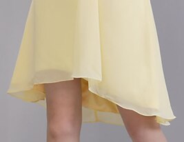 Linea-A Ricevimento di matrimonio Vestito Con bretelline Senza maniche Corto / mini Chiffon con A incrocio 2022 del 2026 a $99.99 –P3