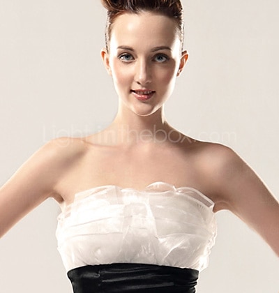 Sheath / Column All Celebrity Styles Dress Holiday Homecoming Knee Length Sleeveless Strapless Organza with Ruffles 2025 2025 - $99.99 –P1