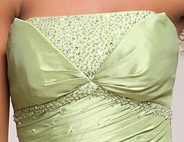 Trompete / Meerjungfrau Quinceanera Abiball Formeller Abend Kleid Trägerlos Ärmellos Boden-Länge Satin Taft mit Geraffter Rock Perlenstickerei Seitlich drapiert 2021 2025 - $169.99 –P2
