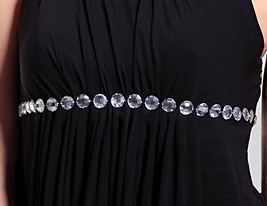Sheath / Column Open Back Formal Evening Military Ball Dress Scoop Neck Sleeveless Floor Length Chiffon with Pleats Crystals 2021 2026 - $114.99 –P2