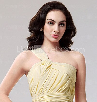 Eng anliegend Alle Promi Stile Inspiriert von Emmy Offener Rücken Formeller Abend Militärball Kleid Ein-Schulter Ärmellos Bodenlanger Rock Chiffon mit Seitlich drapiert Vorne geschlitzt 2022 2025 - $109.99 –P1