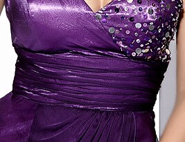 Ball Gown Elegant Prom Formal Evening Dress One Shoulder Sleeveless Asymmetrical Floor Length Chiffon Charmeuse with Ruched Beading Split Front 2021 2025 - $109.99 –P3