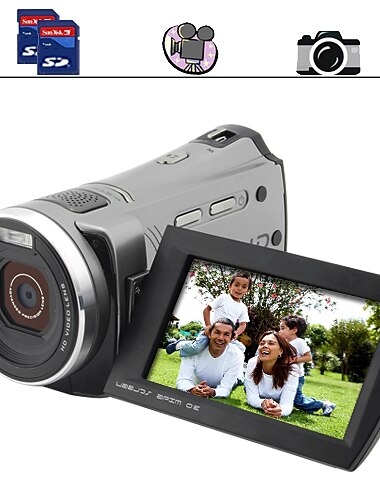 Familjen HD videokamera med 3-tumsskärm dubbla SD-kortplatser (dc021)