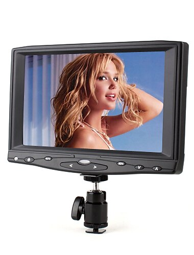 mic 7inch portabil teren pe-aparat de fotografiat monitor HD cu VGA si intrare AV compozit