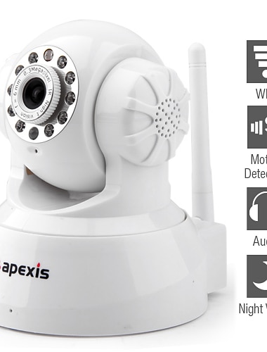 Apexis - Wireless IP-Überwachungskamera mit E-Mail Alarm (Bewegungserkennung, Nachtsicht)