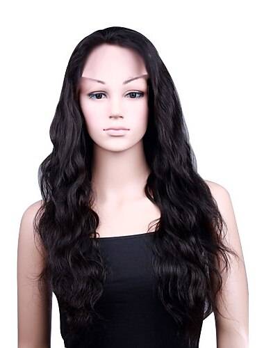 Synthetic Wig Women's Wavy / Classic Layered Haircut Synthetic Hair / Human Hair 22 inch Wig Capless Dark Brown #3 Medium Brown