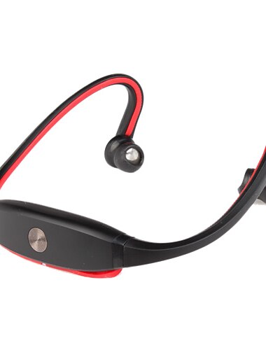 nieuwe nekband stereo draadloze bluetooth headset hoofdtelefoon voor de mobiele telefoon (rood) (goede prijs-kwaliteitverhouding)