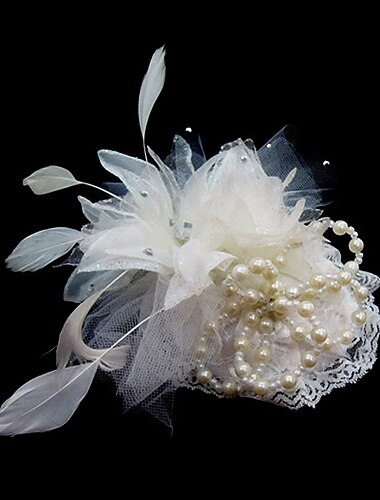 Crystal / Feather / Fabric Crown Tiaras / Fascinators / Flowers with 1 Piece Wedding / Special Occasion / Party / Evening Headpiece