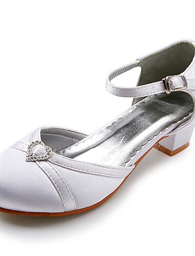 Top Quality Satin Upper Low Heel Closed-toes Flower Girls Shoes / Wedding Shoes.More Colors Available