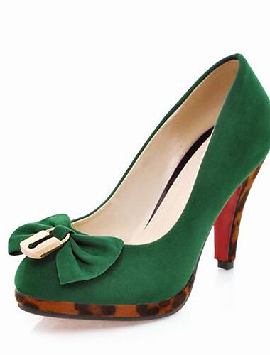 Suede Stiletto Pumps With Bow For Party/Evening (More Colors)