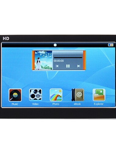 hd player de vídeo mp5 com 4,3 polegadas touch screen + 8gb