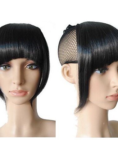 Clip in Lovely Synthetic Neat Bang with Temples - 4 Colors Available